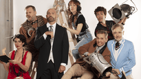 Parte del elenco de La función que sale mal que se estrena el 4 de junio en el Multiteatro.&nbsp;