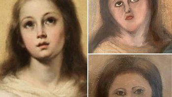 El cuadro quedó totalmente arruinado luego de la restauración.