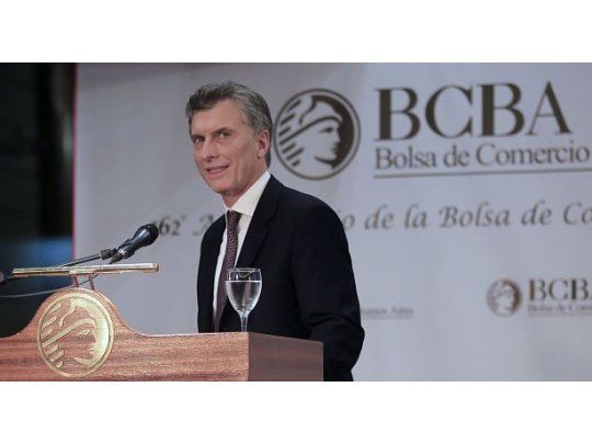 Mauricio Macri, en la celebración del aniversario 162 de la Bolsa.