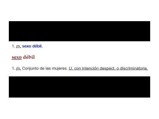 La RAE determinó que la frase sexo débil es despectiva