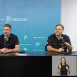 Carlos Bianco, ministro de Gobierno bonaerense, encabezó la conferencia de prensa en La Plata. Carlos Bianco, ministro de Gobierno bonaerense, encabezó la conferencia de prensa en La Plata.