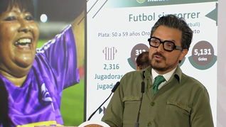 Zoé Robledo en la Mañanera de este jueves. Zoé Robledo en la Mañanera de este jueves.