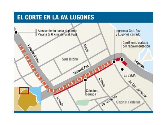 Buenos Aires, única: a falta de piquetes, atasco por obras