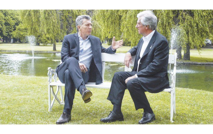 CUMBRE. En Olivos, ambos presidentes expresaron su preocupación por la situación de Venezuela y plantearon sus objeciones a la permanencia del país que preside Nicolás Maduro dentro del Mercosur.