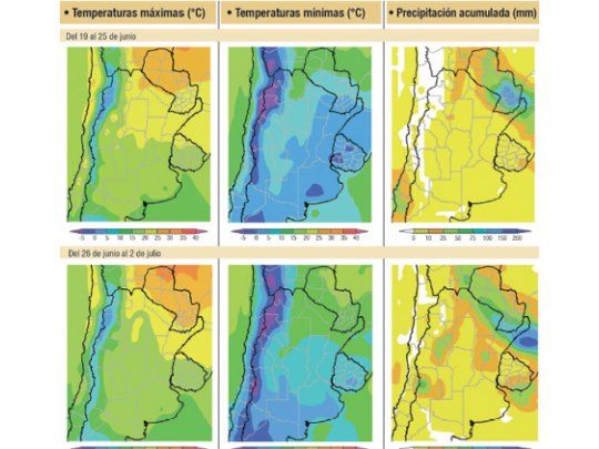 Llegan las heladas en el área agrícola por vientos del sur