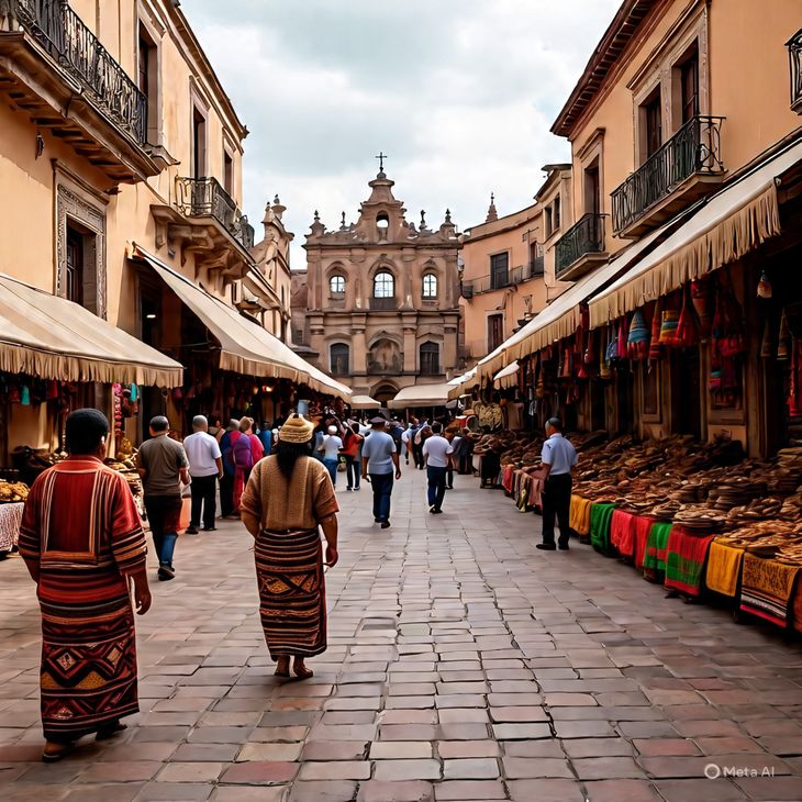 Vista de Oaxaca de Juárez si no hubiera sido colonia, según la Inteligencia Artificial. Vista de Oaxaca de Juárez si no hubiera sido colonia, según la Inteligencia Artificial.