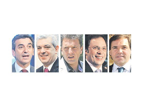 Florencio Randazzo, Julián Domínguez, Sergio Massa, Darío Giustozzi, Alberto Pérez