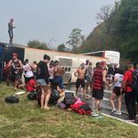 Hubo 16 heridos tras el accidente. Hubo 16 heridos tras el accidente.