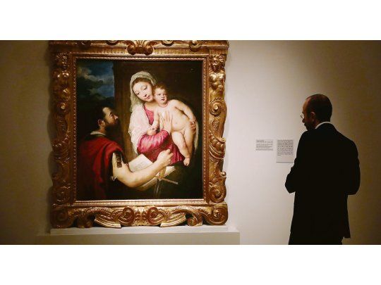 Tiziano en bellas artes. “La Virgen, con el Niño y San Pablo”, una de las obras maestras que puede apreciarse en la exposición “Del del Renacimiento al Romanticismo”.