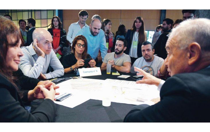 Plan vial. El jefe de Gobierno, Horacio Rodríguez Larreta, junto al secretario de Transporte, Juan José Méndez.