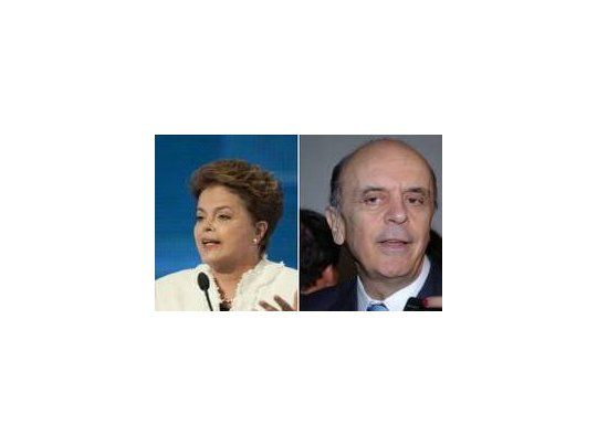 Dilma Rousseff y José Serra