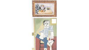 Arriba, la obra de Paul Cézanne que junto a una de Gustav Klimt son las estrellas de la subasta de Sotheby’s el 3 de febrero. Christie’s espera altos precios, un día antes, por dos Picasso, uno de ellos, «Homme assis sur in Chaise» (abajo).