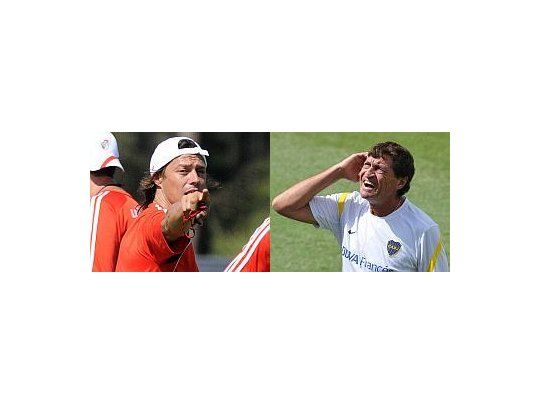 Almeyda y Falcioni ajustan los últimos detalles para el Superclásico de mañana.