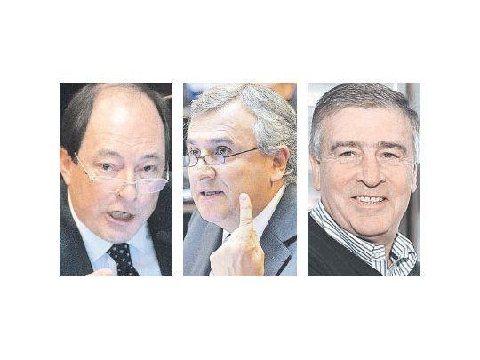 Ernesto Sanz, Gerardo Morales y Oscar Aguad