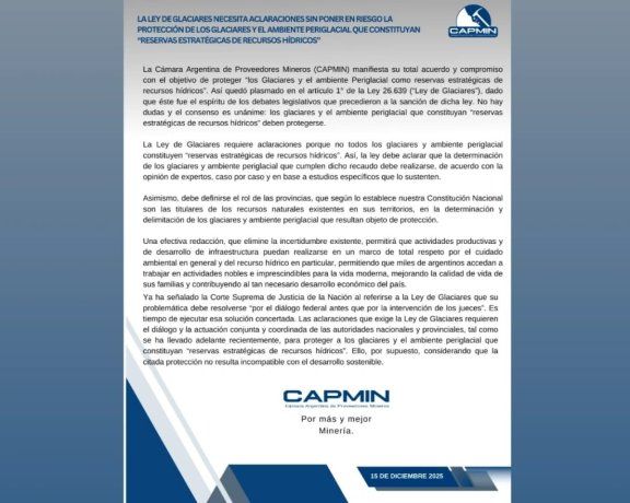La CAPMIN señaló que la modificación La CAPMIN señaló que la modificación