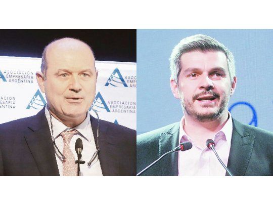 Coincidencia. Federico Sturzenegger y Marcos Peña defendieron ayer la política cambiaria del BCRA.