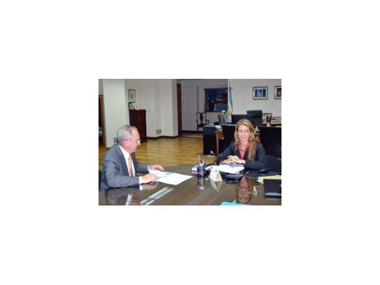 La ministra de Industria, Débora Giorgi, recibió al presidente de la firma de electrodomésticos Mabe, Abel Burgos.