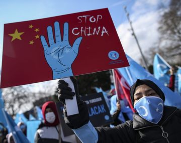 Protesta contra las políticas de China frente a la minoría musulmana uigur.