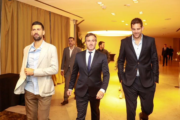 Achával invited DJokovic and Del Potro to a charity dinner held at the Hilton. Achával invited DJokovic and Del Potro to a charity dinner held at the Hilton.