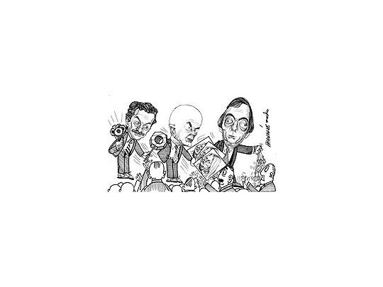 Maurico Macri, Jorge Telerman y Néstor Kirchner.