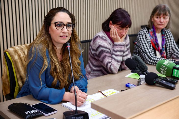 Lawyer Laura Sgro with sisters Gloria Branciani and Mirjam Kovac, who reported sexual and psychological abuse by Rupnik. Lawyer Laura Sgro with sisters Gloria Branciani and Mirjam Kovac, who reported sexual and psychological abuse by Rupnik.