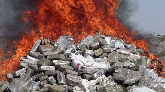Quema de droga en Tigre