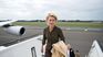 The president of the European Commission, Ursula von der Leave up to her plane. 