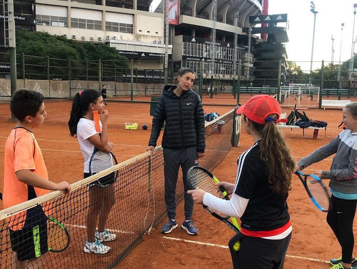 La cordobesa participó activamente en las instalaciones de River. La cordobesa participó activamente en las instalaciones de River.