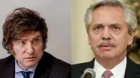 Javier Milei y Alberto Fernández.&nbsp;