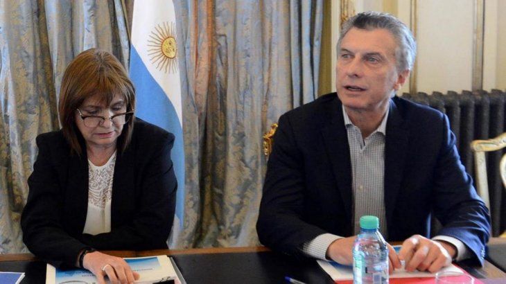 Patricia Bullrich junto a Mauricio Macri.