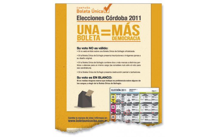 ámbito.com | Amplia campaña en Córdoba para explicar a los electores cómo votar con el nuevo sistema de boleta única, el 7 de agosto.