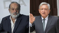 Carlos Slim Helú y el expresidente AMLO.