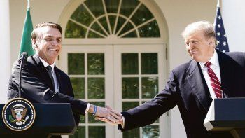 Alias. El presidente de Brasil fue presentado en EE.UU. como el Trump tropical. Más tarde, el asesor de seguridad nacional para la Casa Blanca se refirió al republicano como el Bolsonaro del Norte. Los dos mandatarios cerraron el encuentro con una conferencia de prensa en la Casa Blanca.