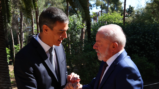 Pedro Sánchez y Lula Da silva compartieron una cumbre bilateral en Barcelona.