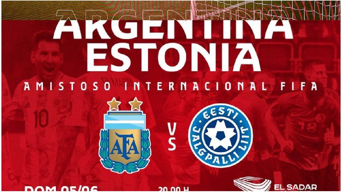 Oficial: la Selección argentina enfrentará a Estonia el domingo en Pamplona