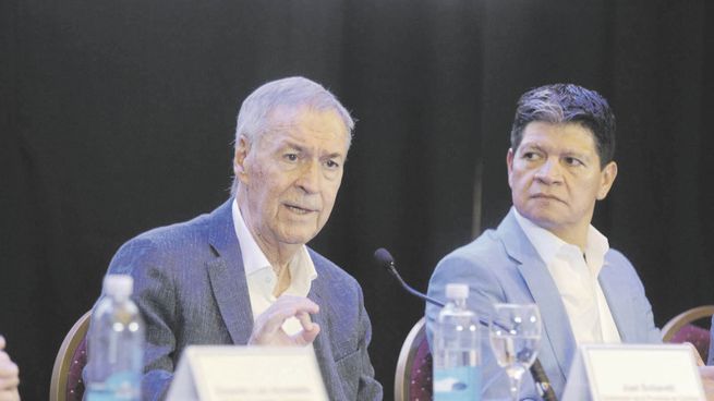 agenda. Juan Schiaretti y Alfredo González, durante la cita en CAME.