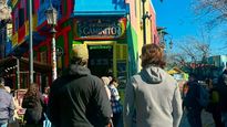 Calafiori, de visita en Caminito.
