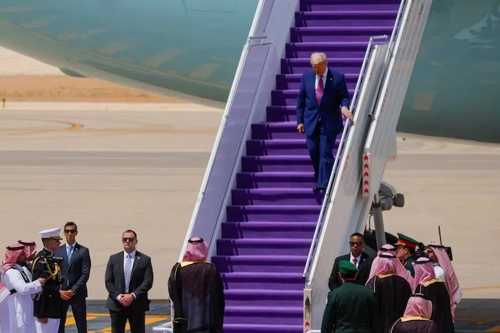 The Trump tour passed through United Arab Emirates, Saudi Arabia and Qatar. The Trump tour passed through United Arab Emirates, Saudi Arabia and Qatar.