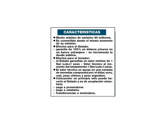 Es ley ya moneda provincial: el San Luis