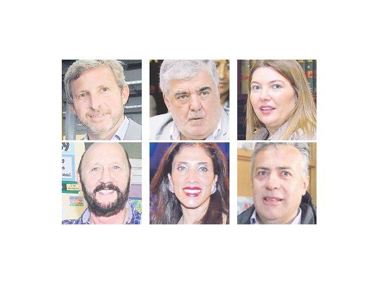 Rogelio Frigerio, Mario Das Neves, Roxana Bertone (arriba). Gildo Insfrán, Claudia Abdala y Alfredo Cornejo (abajo)