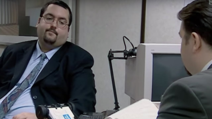 Ewen Macintosh in The Office. Ewen Macintosh in The Office.