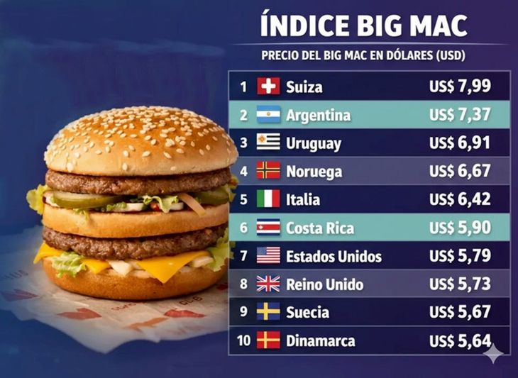 Índice Big Mac 2025.