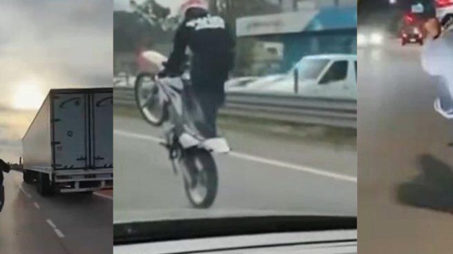 El motociclista fue multado por realizar maniobras indebidas&nbsp;