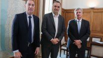 Semanas atrás, Diego Santilli y Manuel Adorni recibieron al gobernador de La Pampa, Sergio Ziliotto.