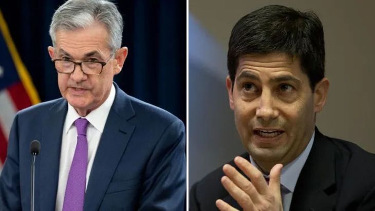 Jerome Powell (izquiera) le cederá el cargo de presidente de la Fed a Kevin Warsh (derecha). Jerome Powell (izquiera) le cederá el cargo de presidente de la Fed a Kevin Warsh (derecha).
