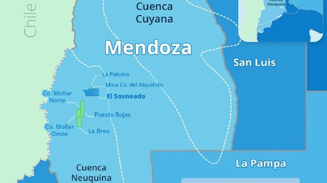 Con estos 5 bloques, PCR pasará a producir en la provincia de Mendoza un total de 1.500 barriles de petróleo por día.