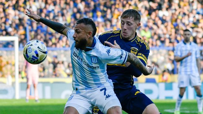 Boca y Racing empataron 1-1 en la Bombonera.