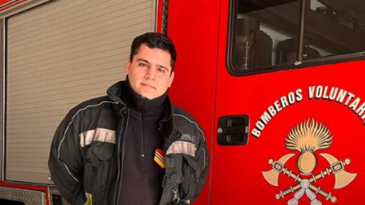Juan Cruz Scarpitto, bombero voluntario de Lomas de Zamora. Juan Cruz Scarpitto, bombero voluntario de Lomas de Zamora.