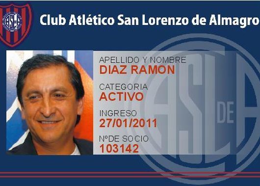 Ramón Díaz es socio honorífico del club de Boedo.