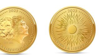 Las monedas con la cara de Milei que finalmente nunca vieron la luz. Las monedas con la cara de Milei que finalmente nunca vieron la luz.